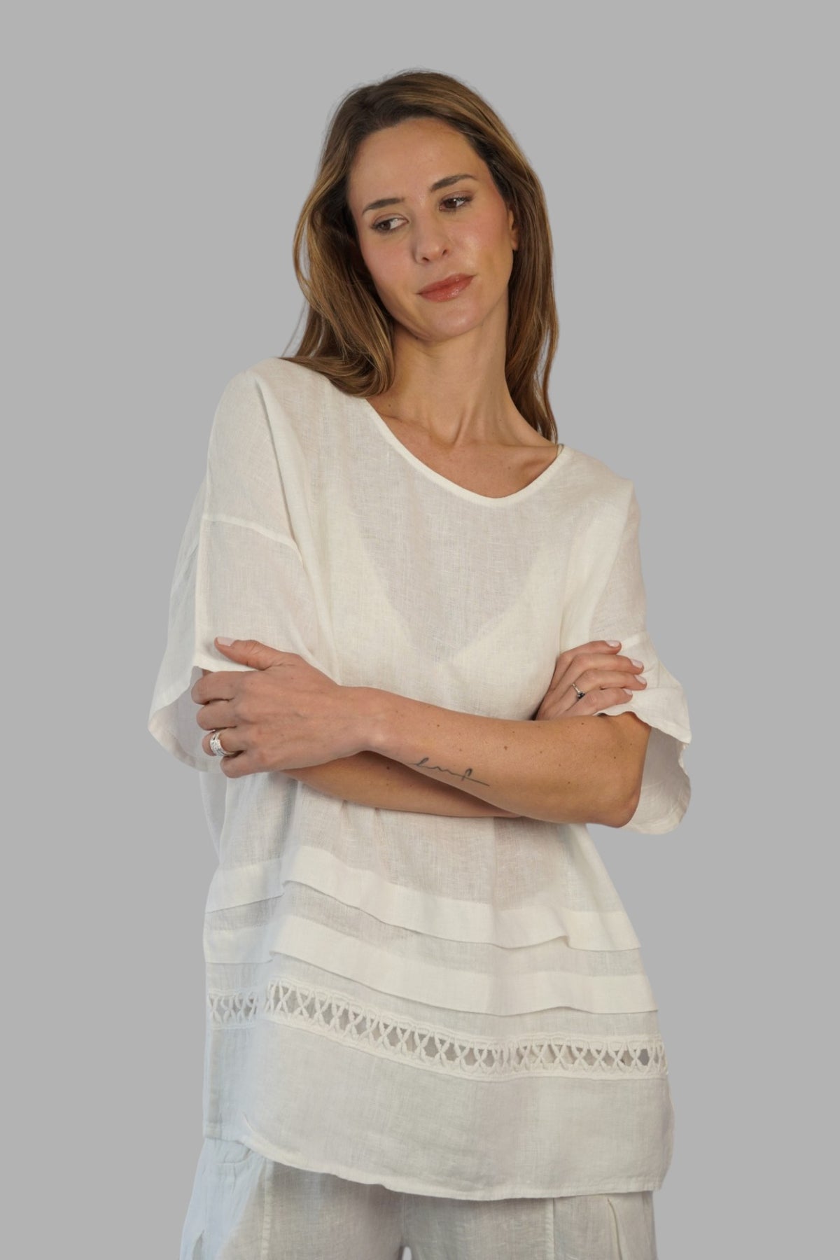 Blusa Giulia Blanco Leidiró
