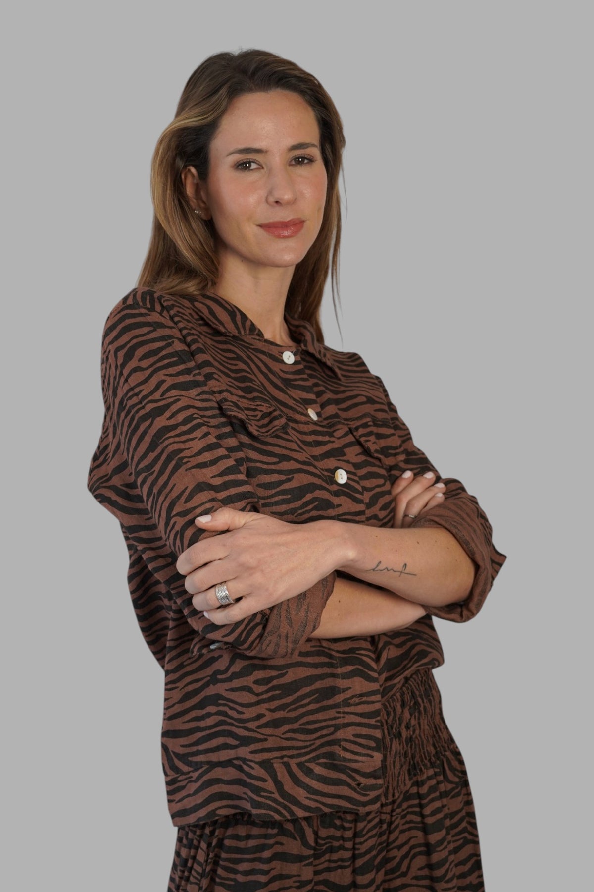 Blusa Chiara Chocolate Leidiró