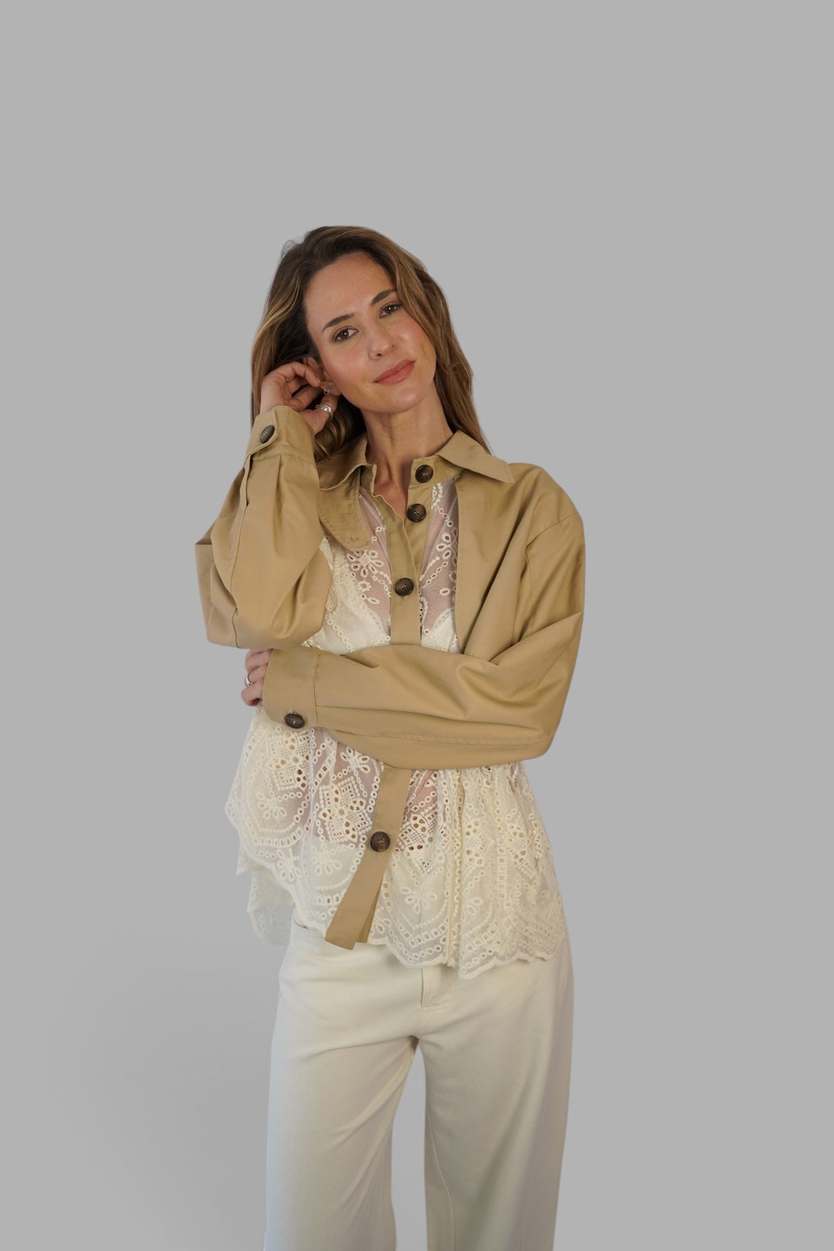 Chaqueta Beatrice Camel Leidiró