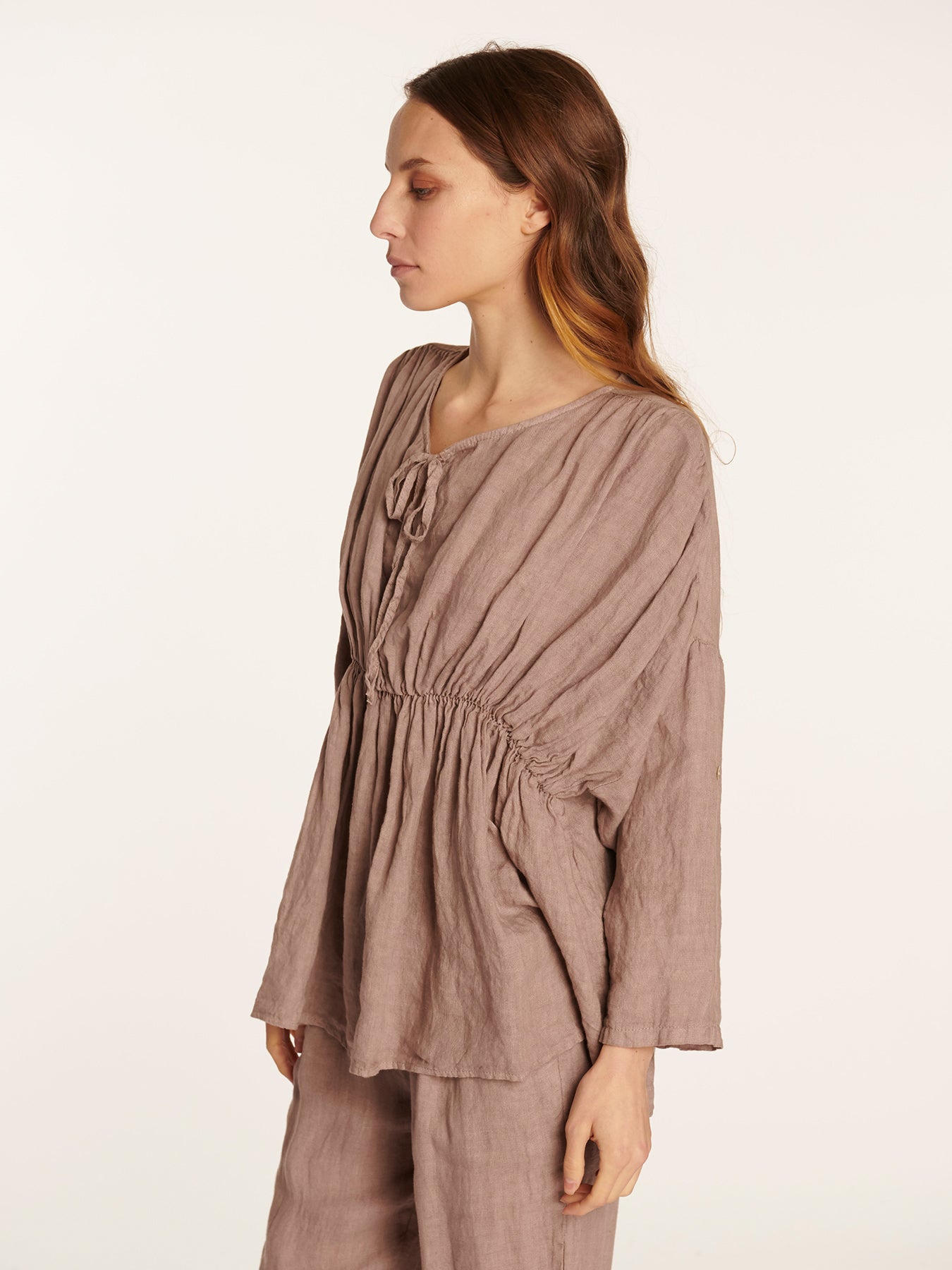 Blusa Agata Taupe Leidiró