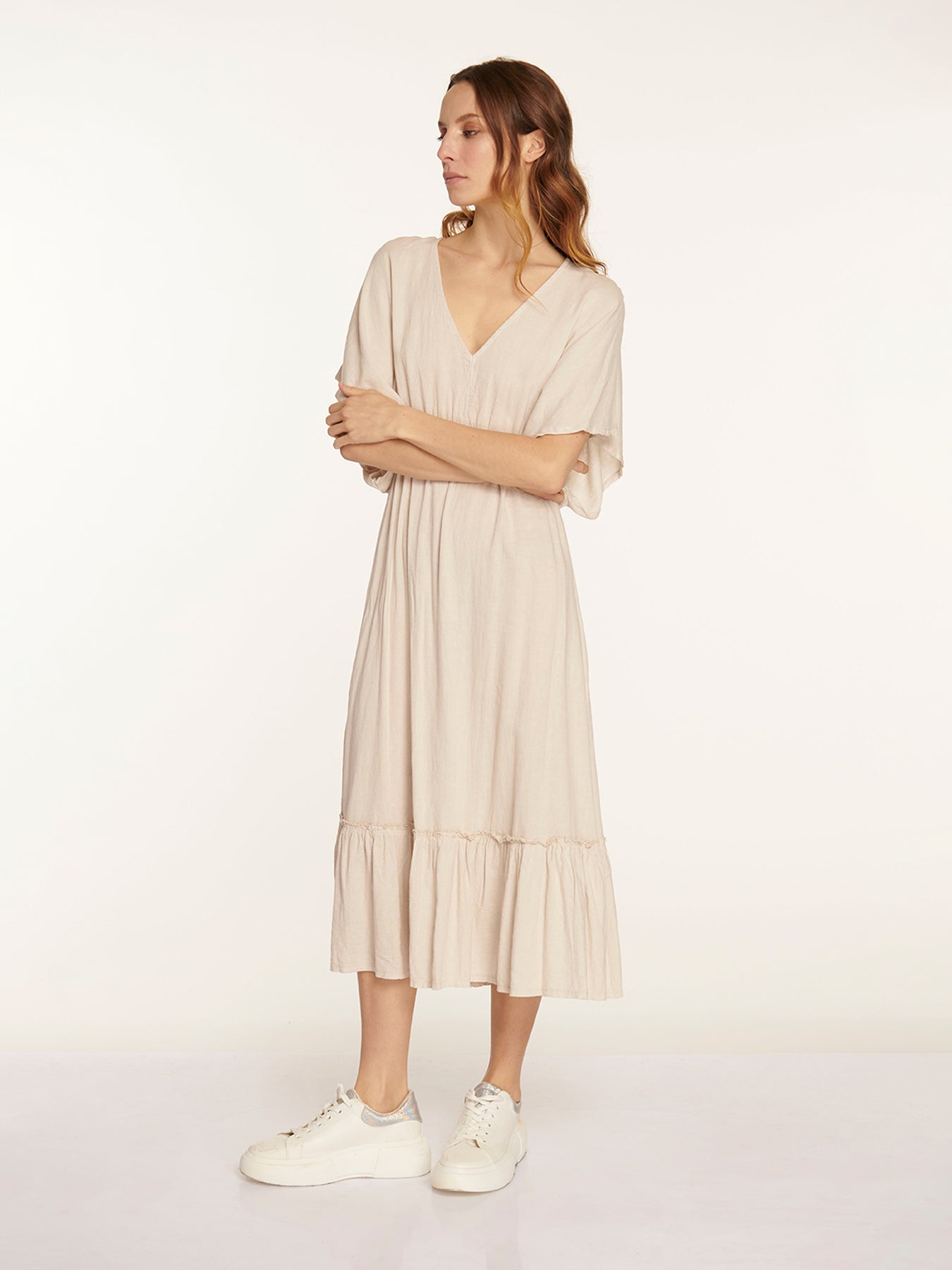 Vestido Mirabella Sabbia Leidiró