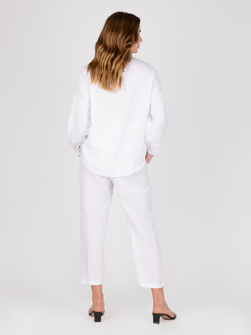 Blusa Lino Blanco Leidiro
