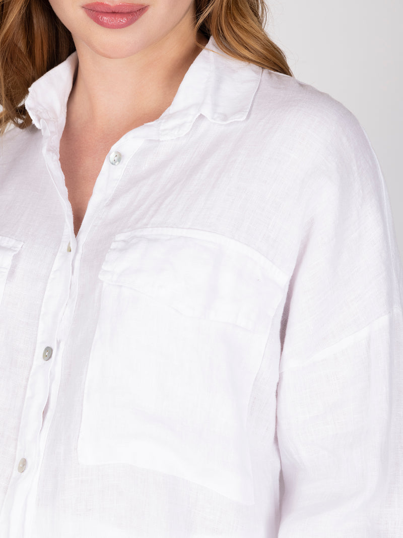 Blusa Lino Blanco Leidiro