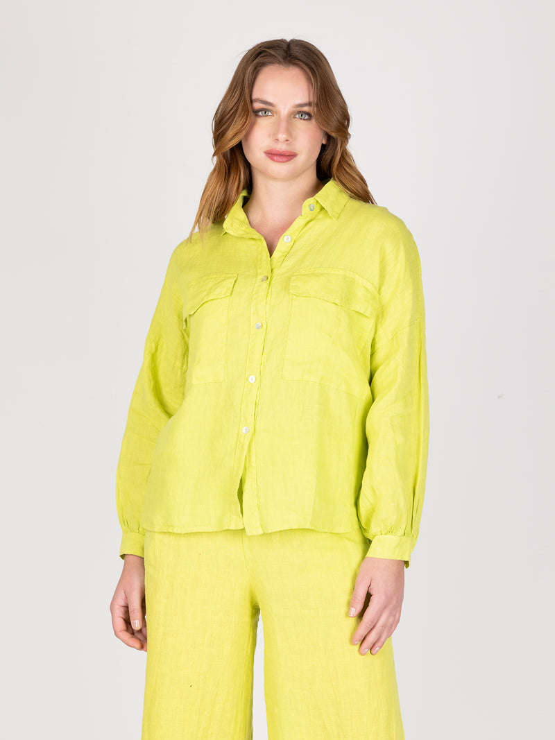 Blusa Lino Pistacho Leidiro
