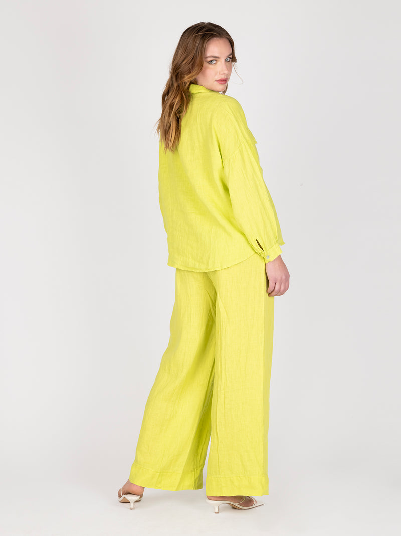 Blusa Lino Pistacho Leidiro