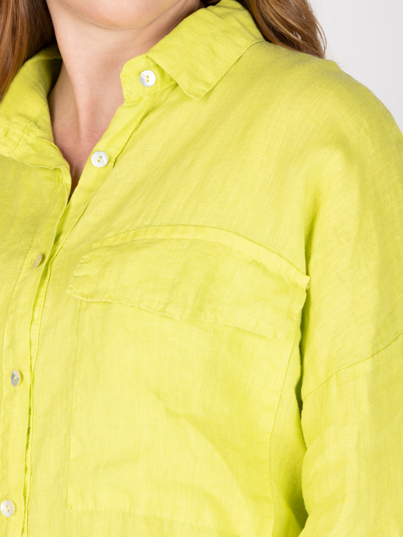 Blusa Lino Pistacho Leidiro