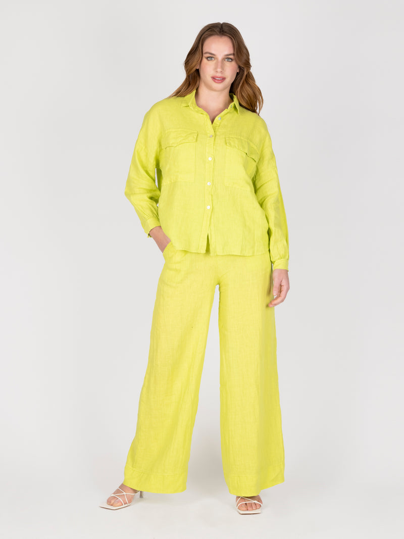 Blusa Lino Pistacho Leidiro