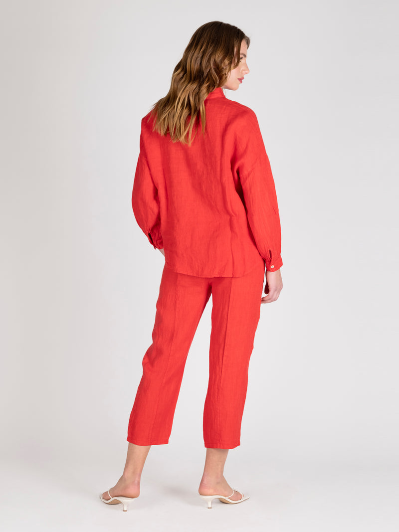Blusa Lino Rojo Leidiro