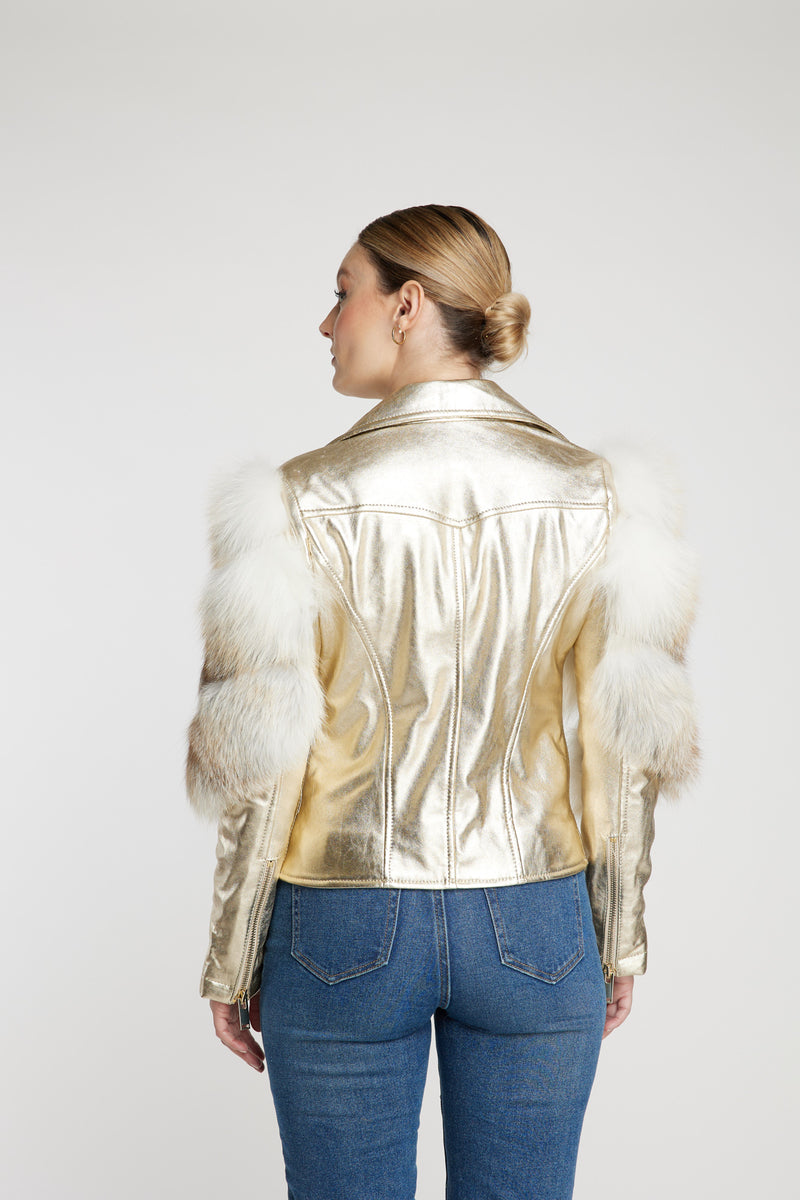 CHAQUETA ORO LEIDIRÓ