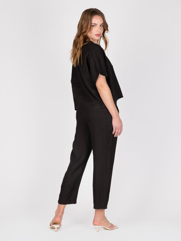 Polera Lino Negro Leidiro