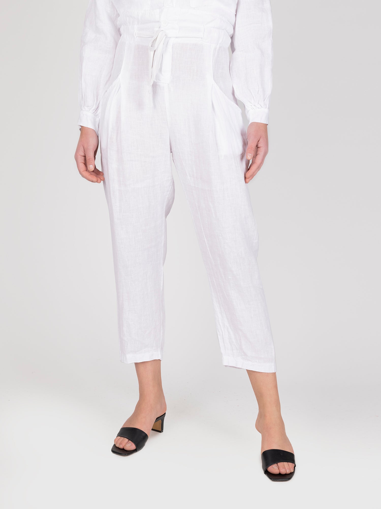 Pantalon Lino Blanco Leidiro