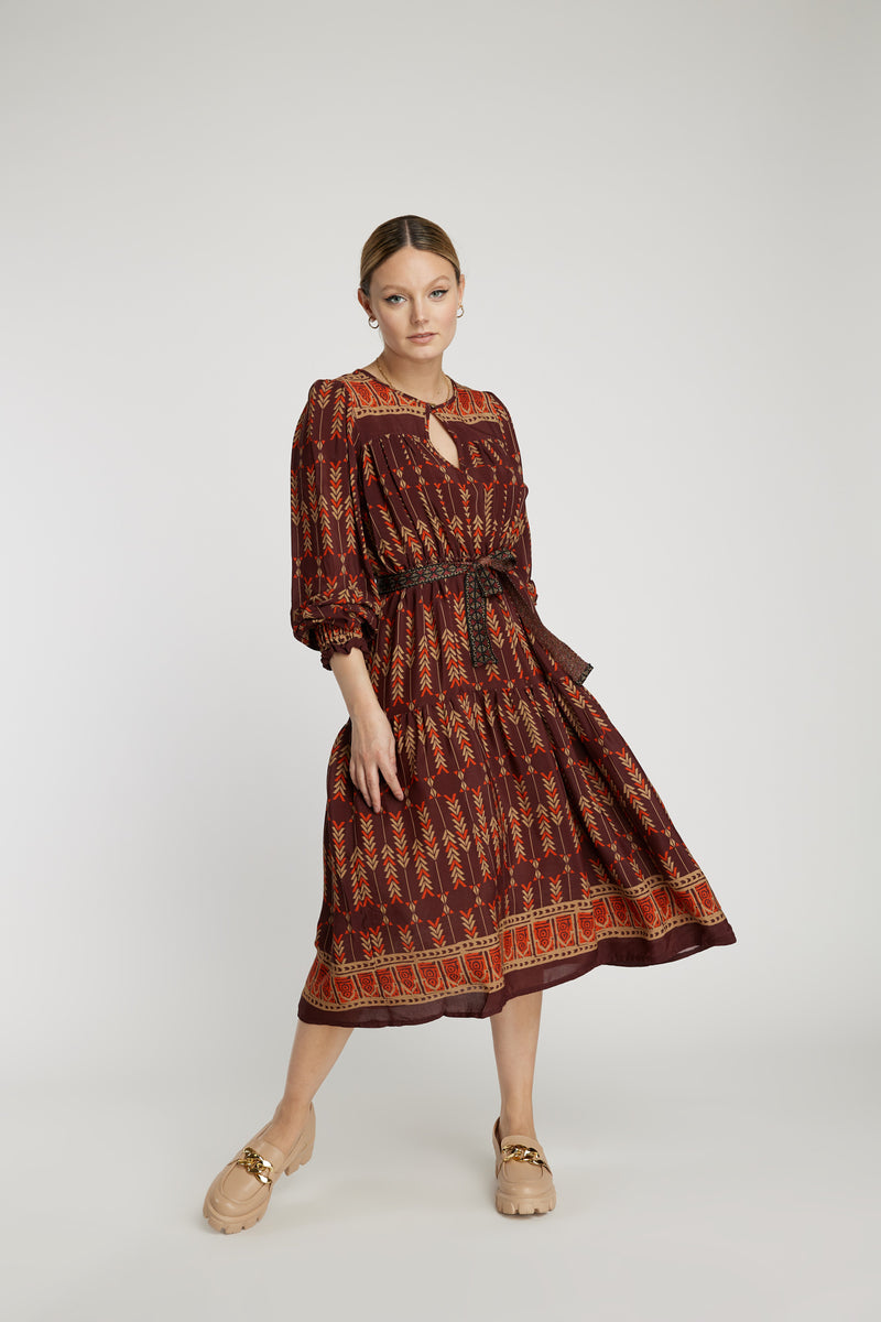 Vestido burdeo Leidiró